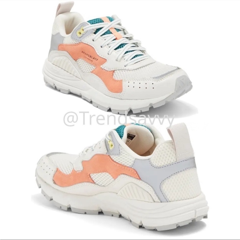 Brandblack Nomo 2.0 Leather Mesh Running Sneakers White Pink Men Size 11 NWT